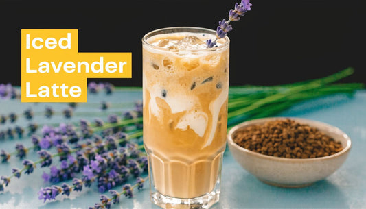 Easy Iced Lavender Latte with Instant Coffee